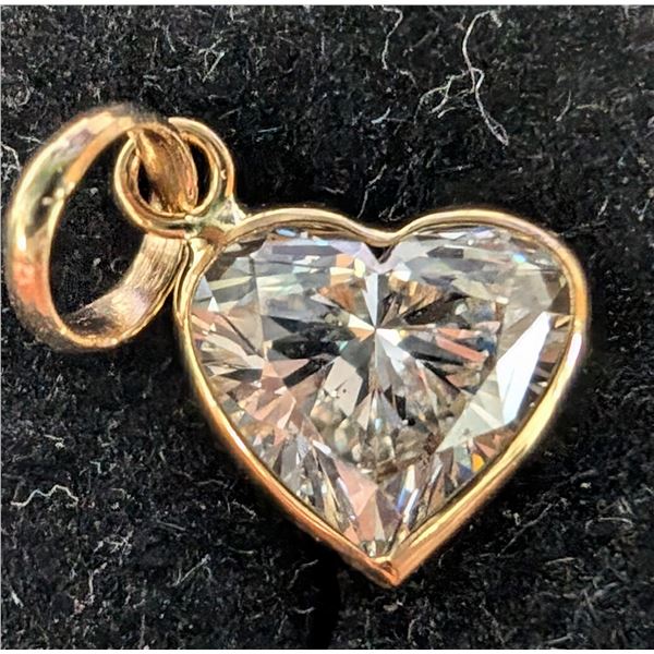 10K YELLOW GOLD LAB DIAMOND 1.2CT PENDANT