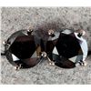 Image 1 : 14K WHITE GOLD 2.3CT BLACK DIAMOND EARRINGS