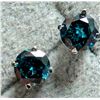 Image 1 : 14K 0.87G, LAB BLUE DIAMOND 1CT, EARRINGS