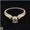 Image 3 : LADIES 14K YLW/WHT GOLD DIAMOND SOLITAIRE RING