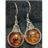 Image 1 : SILVER AMBER EARRINGS