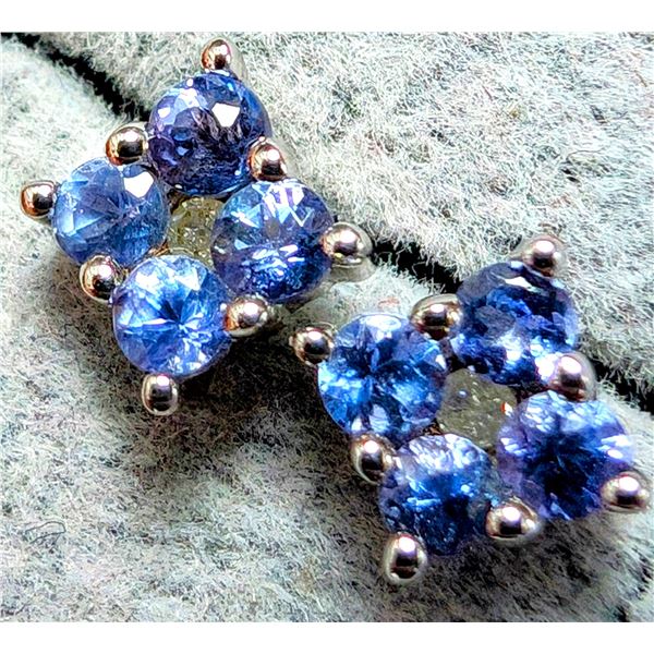 SILVER TANZANITE 0.5CT EARRINGS