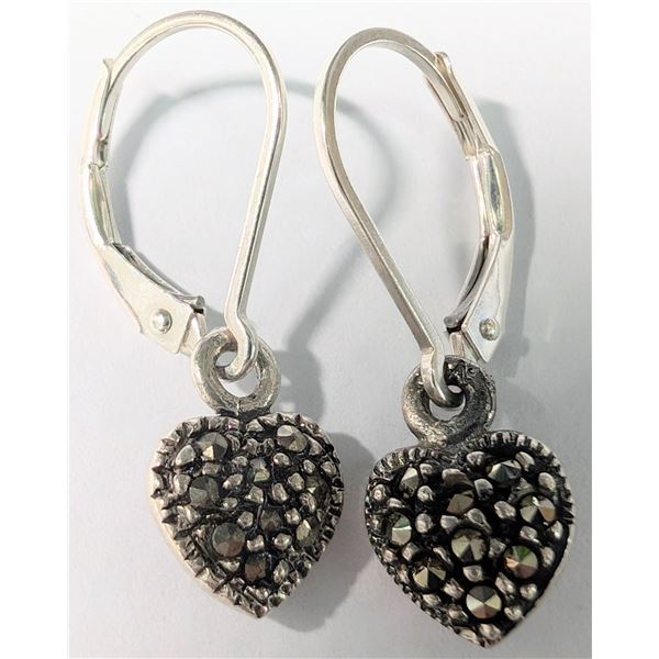 SILVER MARCASITE EARRINGS