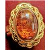 Image 1 : SILVER AMBER SIZE ADJUSTABLE RING