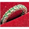 Image 1 : SILVER GENUINE EMERALD FULL ETERNITY RING