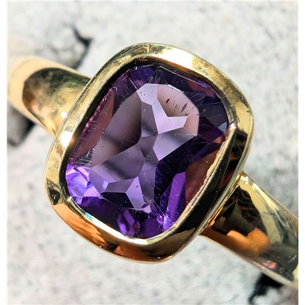 SILVER AMETHYST 1CT RING