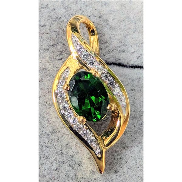 SILVER CHORME DIOPSIDE 0.8CT PENDANT