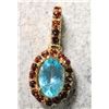 Image 1 : SILVER APATITE 1CT & GARNET 1CT PENDANT