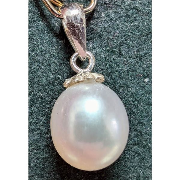 SILVER GENUINE CULTURED PEARL PENDANT