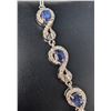 Image 1 : SILVER SAPPHIRE 1.5CT 7.5"   BRACELET