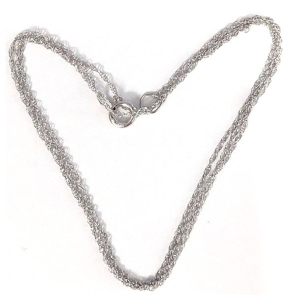 10K WHITE GOLD 16" 0.33G NECKLACE