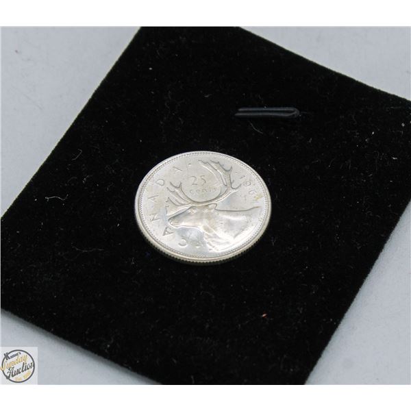 1964 SILVER 5.8G CANADIAN 25 CENT COIN