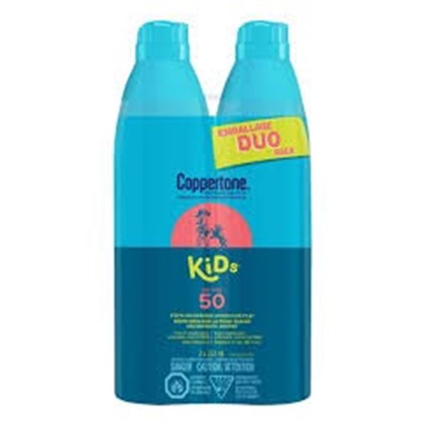 2 X 222ML COPPERSTONE KIDS SPRAY SUNSCREEN