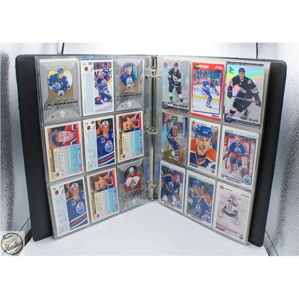 BINDER ALL EDMONTON OILERS APPROX 135 CARDS
