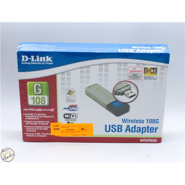 D-LINK 108 G USB ADAPTER