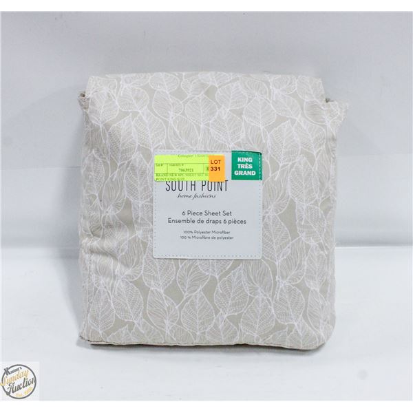 BRAND NEW 6PC SHEET SET SOUTH POINT KING SIZE