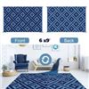 Image 1 : NEW INSUN GEOMETRY OUTDOOR RUG BLUE 9 X 12'