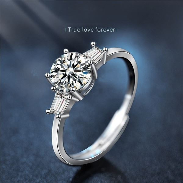 1 CT GRA CERTIFIED ROUND BRILLIANT MOISSANITE