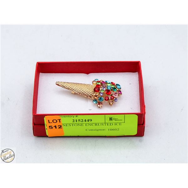 NEW RHINESTONE ENCRUSTED ICE CREAM