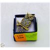 Image 1 : NEW OWL BROOCH 1.06”X1.77” COBALT BLUE