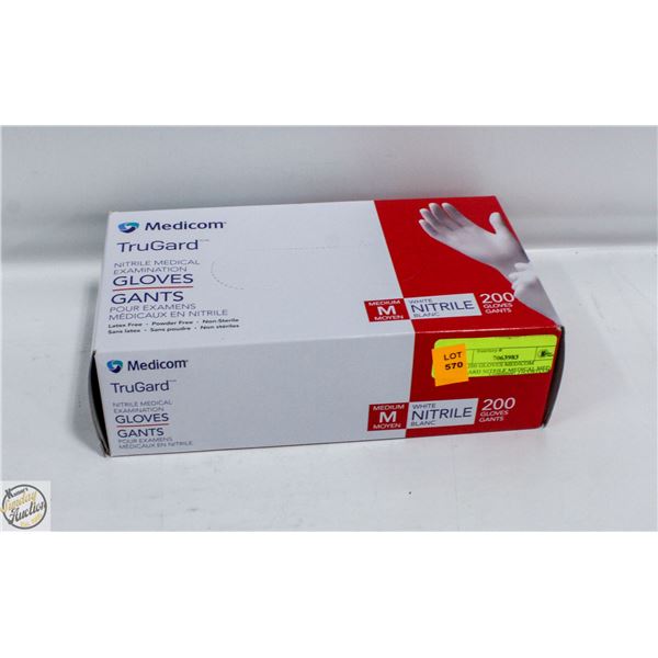NEW 200 GLOVES MEDICOM TRUGARD NITRILE MEDICAL MED