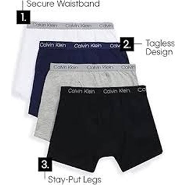 NEW 6PK CALVIN KLEIN UNDERWEAR BOXER BRIEFS XS