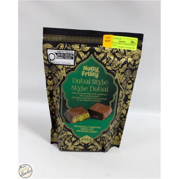 454G NUTTY FRUITY DUBAI STYLE MILK CHOC