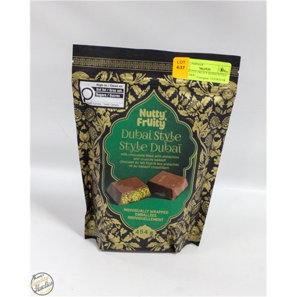 454G NUTTY FRUITY DUBAI STYLE MILK CHOCOLATE