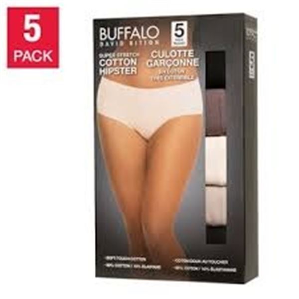 NEW 5PK BUFFALO DAVID BITTON COTTON HIPSTER MEDIUM