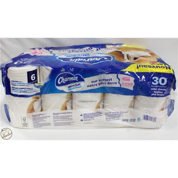 NEW W PACKAGE 30 ROLLS CHARMIN TOILET PAPER