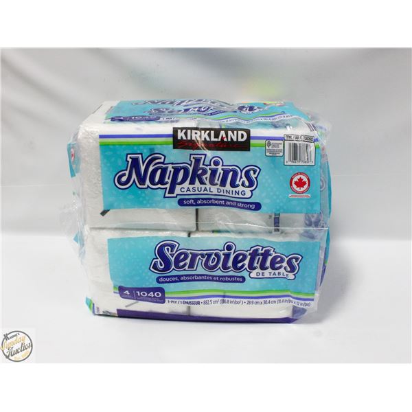 NEW 4PK KIRKLAND NAPKINS CASUAL DINING