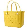 Image 1 : NEW RUBBER BEACH BAG TOTE BAG (YELLOW)