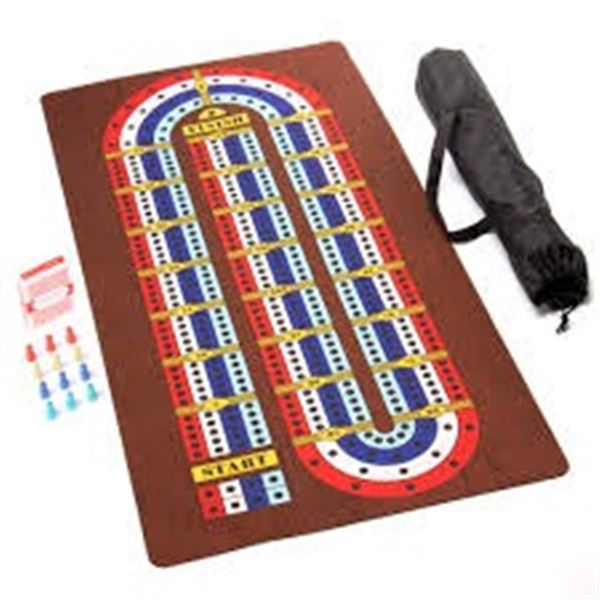 NEW TABLETOP CRIBBAGE GIANT 4 TRACK BOARD GAME SET