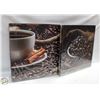 Image 1 : BRAND NEW 4PCS 16 X 16" COFFEE BEANS WALL ART