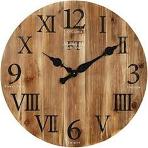 BRAND NEW FIRSTIME & CO RUSTIC BARN WOOD WALL CLOC