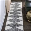 Image 1 : NEW JONATHAN Y ELM DIAMOND STRIP SHAG 2X10' RUG