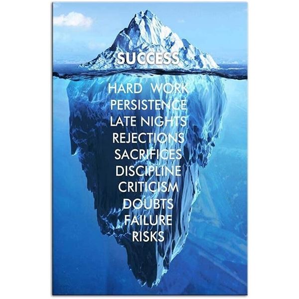 BRAND NEW LARGE INSPIRATIONAL QUOTES ICEBERG 24X36