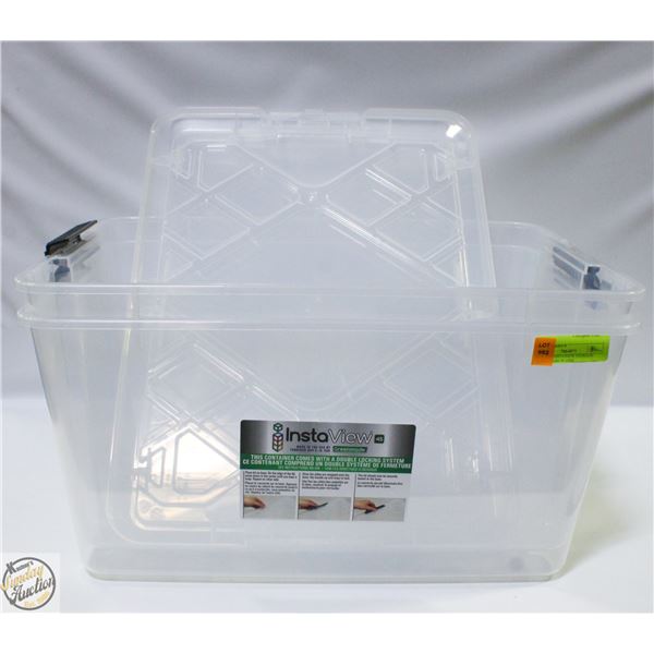 NEW 2PK INSTAVIEW STORAGE CONTAINERS W LIDS