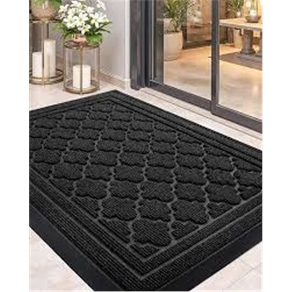 NEW HEAVY DUTY FRONT DOOR MAT GREY 60 X 90CM