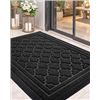 Image 1 : NEW HEAVY DUTY FRONT DOOR MAT GREY 60 X 90CM