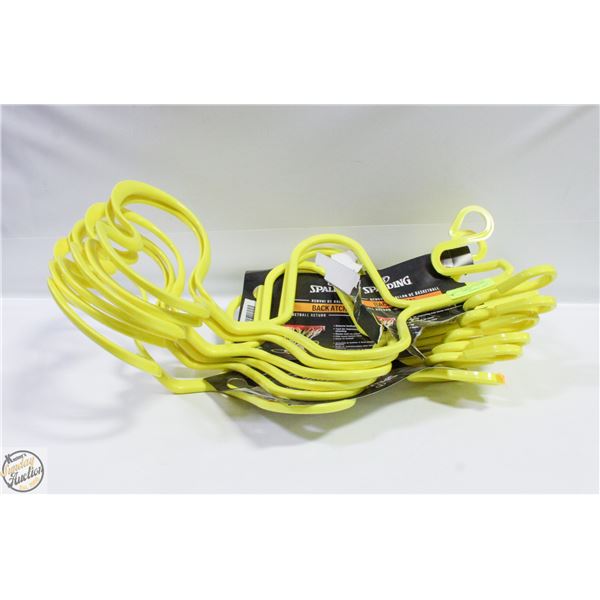 STACK OF 6 NEW SPALDING BASKETBALL RETURNS