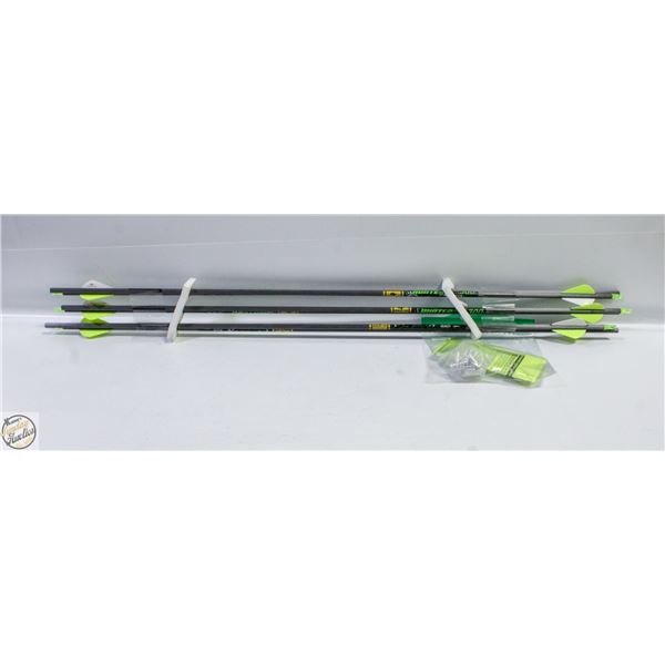 REPACKED 6PK GOLD TIP HUNTER ARROWS W RAPTOR VANE