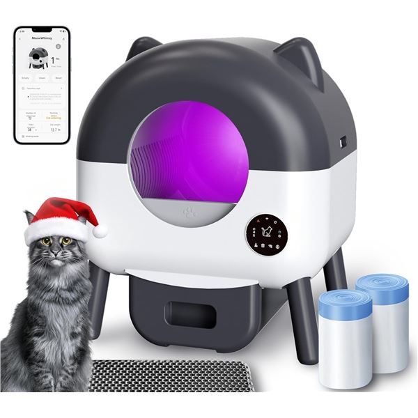 NEW MEOW WHIMSY AUTOMATIC LITTER BOX OPENING D-9"