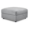 Image 1 : BRAND NEW OTTOMAN FABRIC STORAGE 38 X 38 X 19.5"