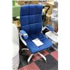Image 1 : NEW BLUE VELVET HOME OFFICE CHAIR MODEL WM899