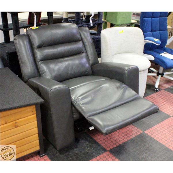 NEW MONTERREY HILLS TOP GRAIN LEATHER GLIDER &