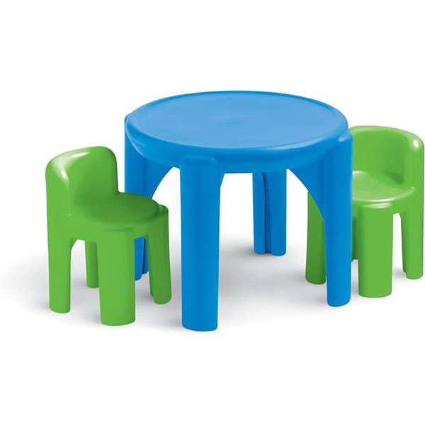 NEW LITTLE TIKES BRIGHT N' BOLD TABLE+CHAIRS BLUE+