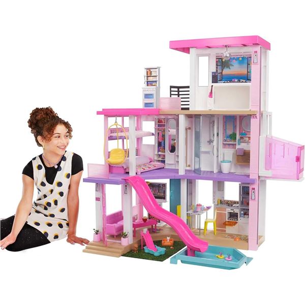 NEW ASSEMBLED BARBIE DREAMHOUSE DOLLHOUSE+LOTS OF