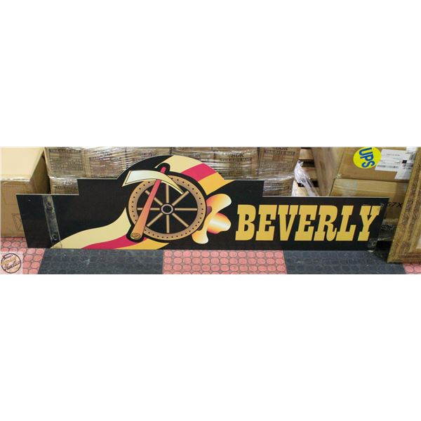 METAL DOUBLE SIDED "BEVERLY" ADVERTISEMENT SIGN