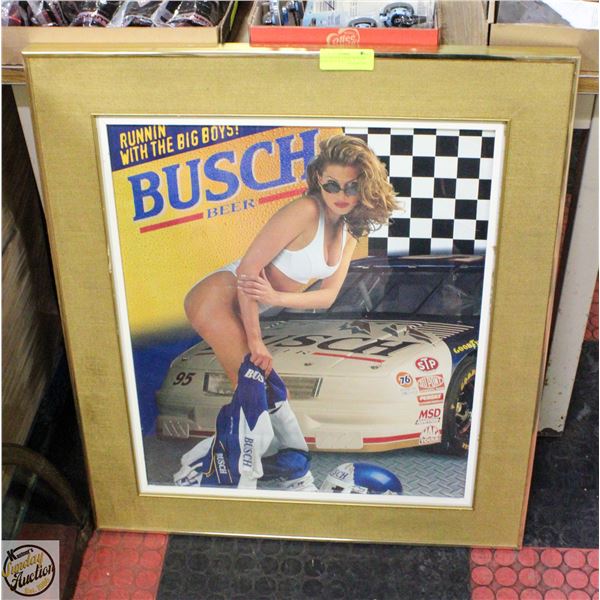 BUSCH BEER RUNNING WITH THE BIG BOYS 31" X 27"